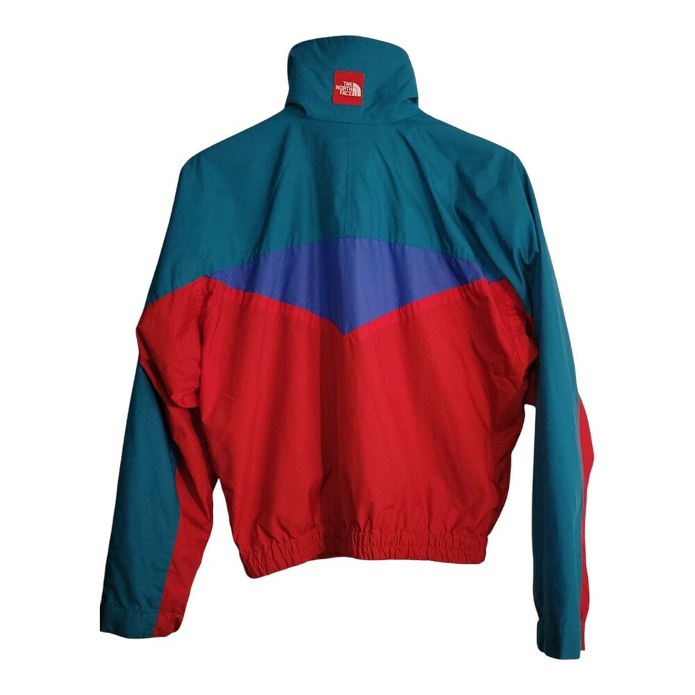 Vintage Red Label The NORTH FACE Small Mens 80s Windbreaker Jacket Colorblock